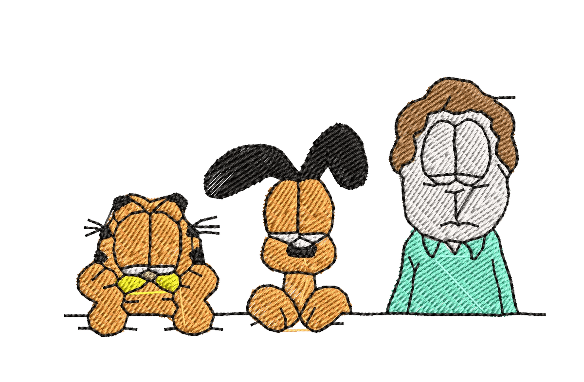 Garfield 32 - Embroidery Design - FineryEmbroidery