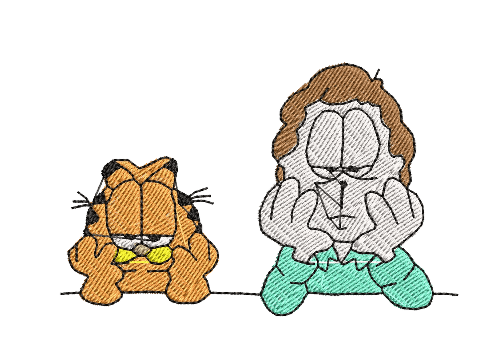 Garfield 34 - Embroidery Design - FineryEmbroidery