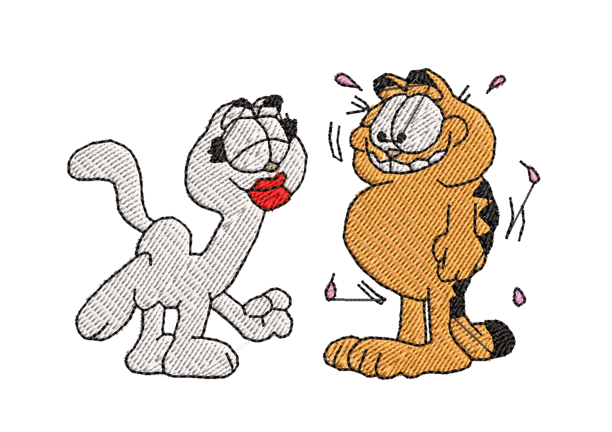 Garfield 35 - Embroidery Design - FineryEmbroidery