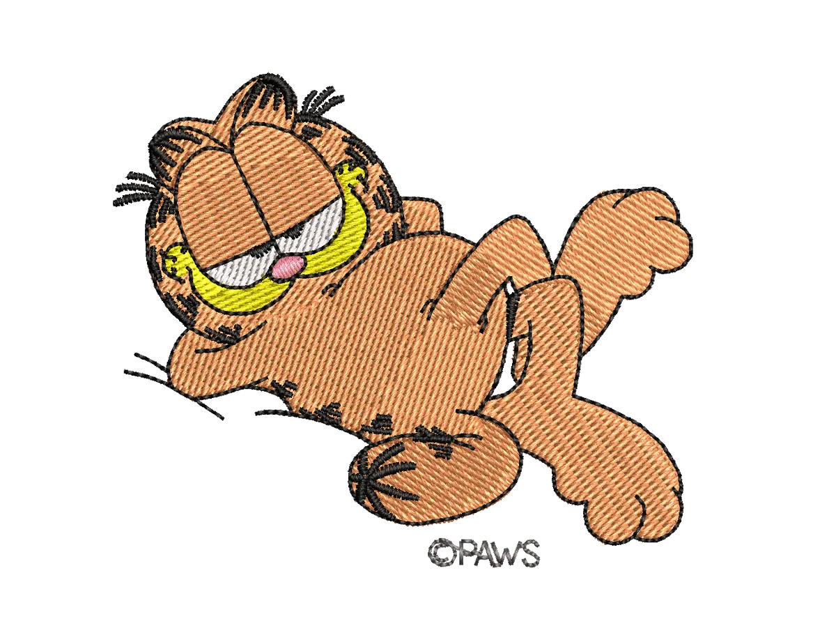 Garfield 46 - Embroidery Design - FineryEmbroidery