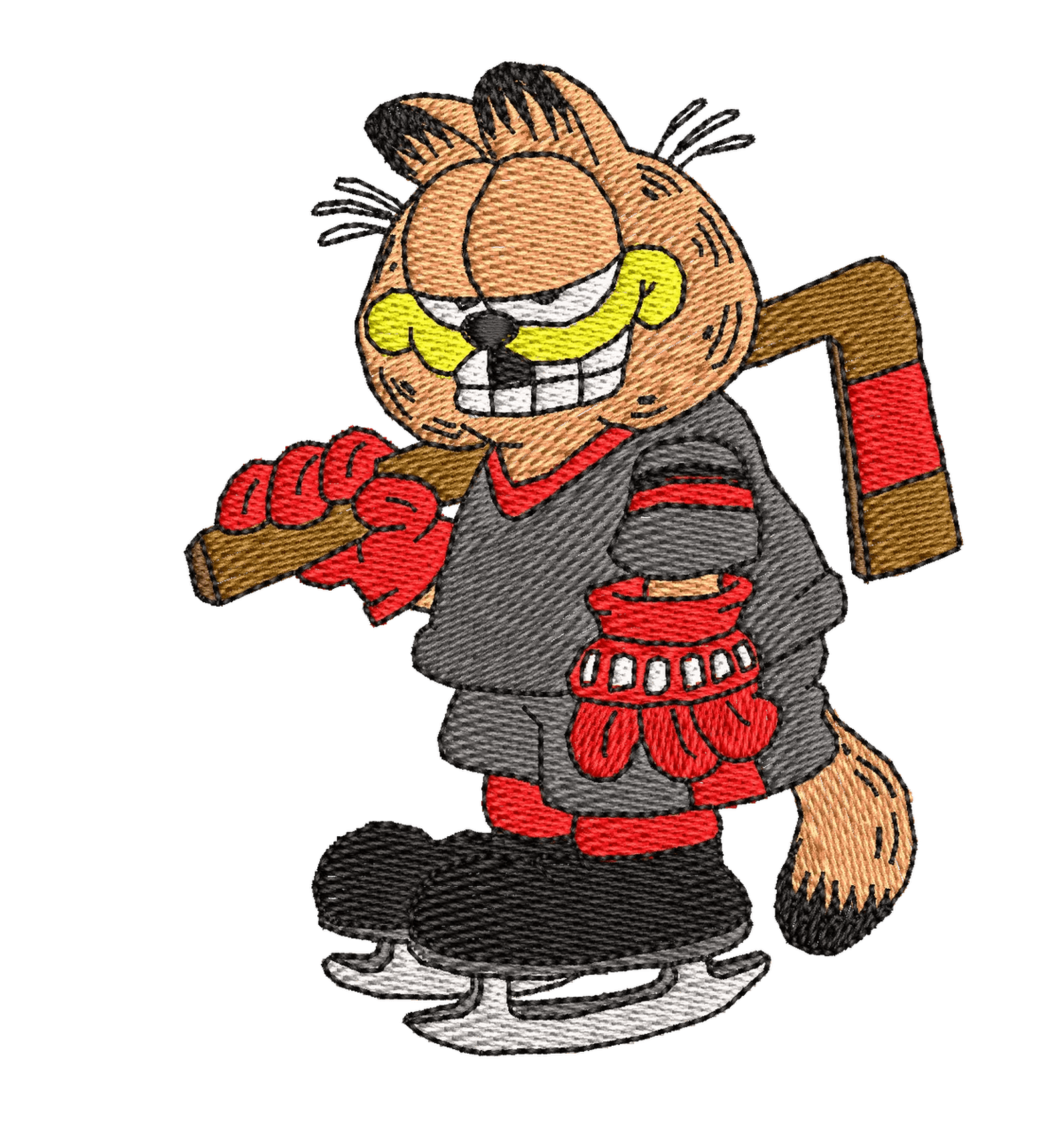 Garfield 64 - Embroidery Design - FineryEmbroidery