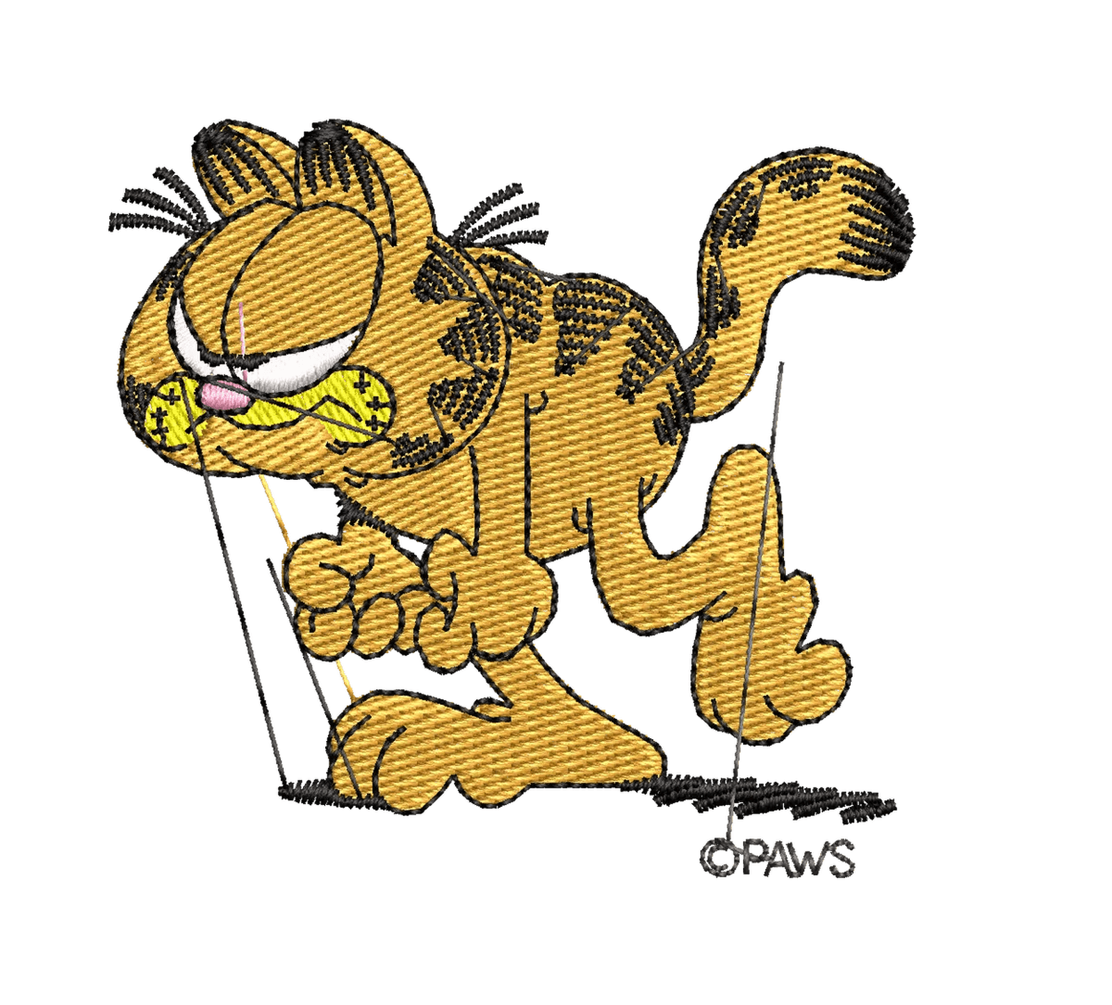 Garfield Heat- Embroidery Design - FineryEmbroidery