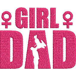 Girl-Dad-Best - Father Embroidery Design FineryEmbroidery