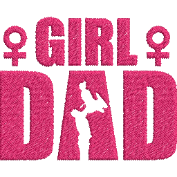 Girl-Dad-Best - Father Embroidery Design - FineryEmbroidery