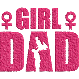 Girl-Dad-Best - Father Embroidery Design - FineryEmbroidery