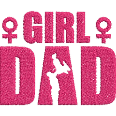 Girl-Dad-Best - Father Embroidery Design - FineryEmbroidery