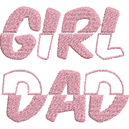 Girl-Dad-Fathers-Day - Father Embroidery Design - FineryEmbroidery