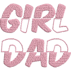 Girl-Dad-Fathers-Day - Father Embroidery Design - FineryEmbroidery