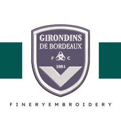 Girondins de Bordeaux Football Team: Embroidery Design - FineryEmbroidery
