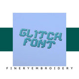 Glitch Embroidery alphabet Font Set - FineryEmbroidery