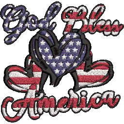 God-Bless-America - Embroidery Design - FineryEmbroidery