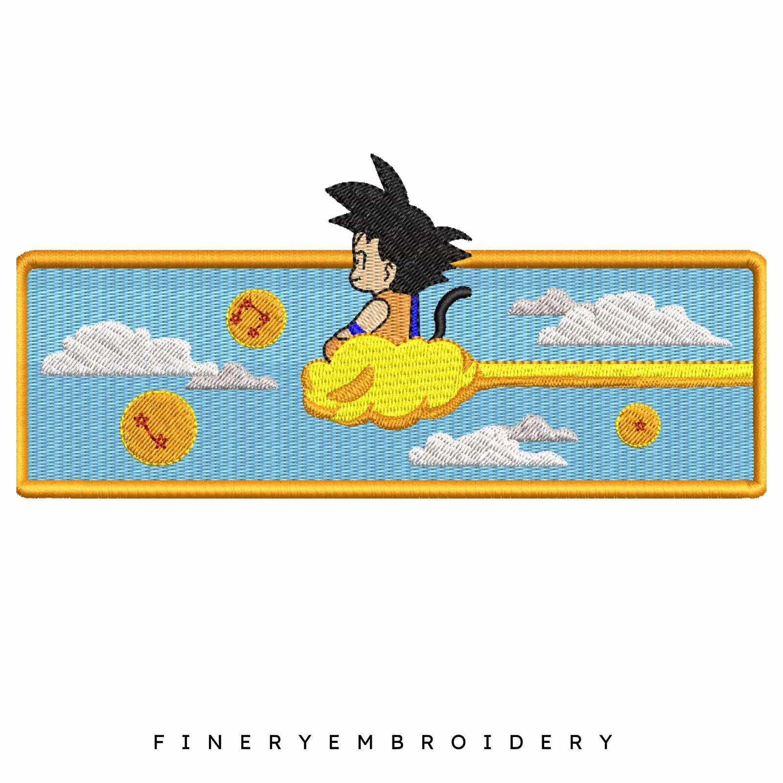 Goku Nimbus Cloud - Anime - Embroidery Design - FineryEmbroidery