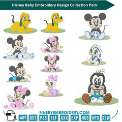 Disney Baby Embroidery Design Collection – 11 Patterns