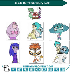 Inside Out" Embroidery Pack - Bring Emotions to Life in Your Creations!