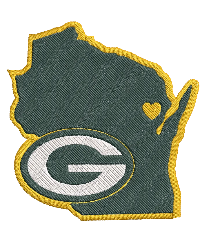 Green Bay Packers - Pack of 10 Designs - Embroidery Design FineryEmbroidery