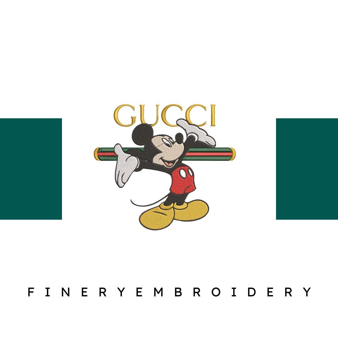 Gucci Custom Mickey 4 Embroidery Design - FineryEmbroidery