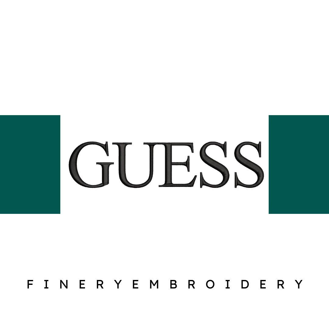 Guess Logo 2 Embroidery Design - FineryEmbroidery
