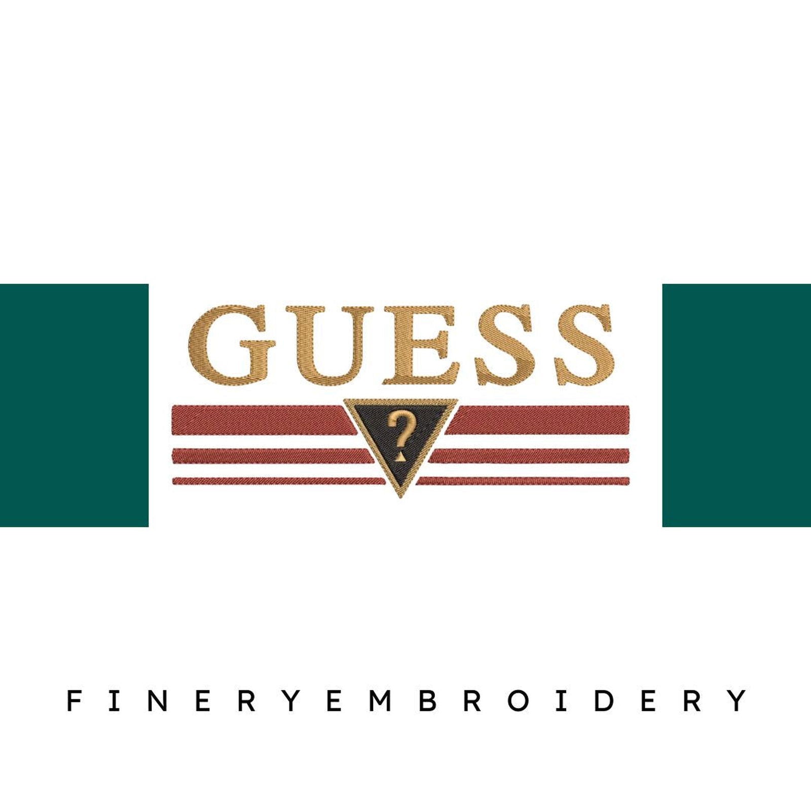 Guess Logo 4 Embroidery Design - FineryEmbroidery