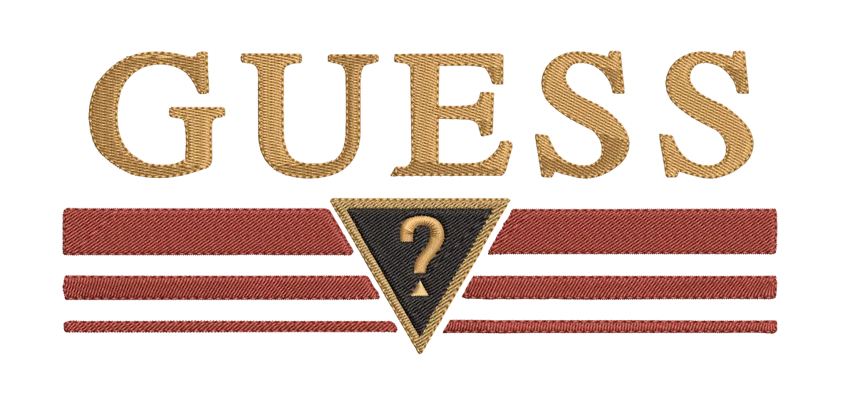 Guess Logo 4 Embroidery Design - FineryEmbroidery