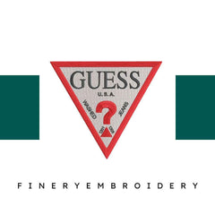 Guess Logo Embroidery Design