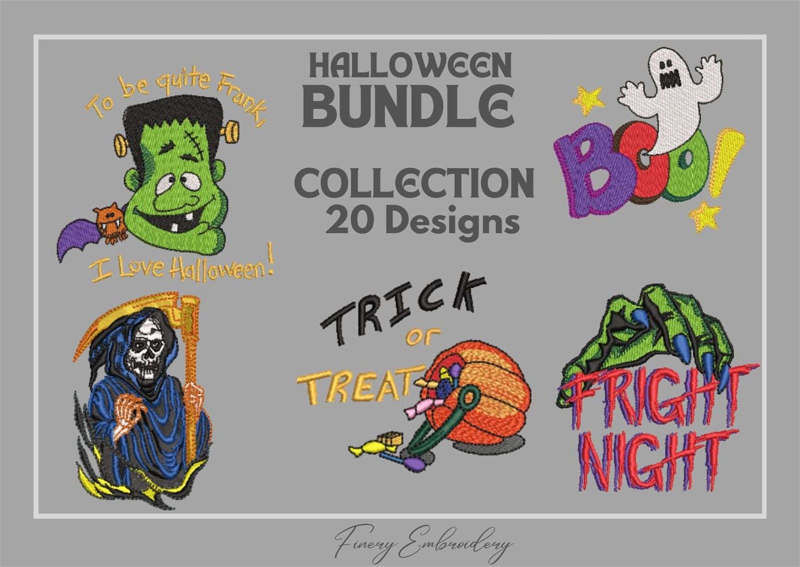 Halloween Bundle 5 - 20 Embroidery Designs - FineryEmbroidery