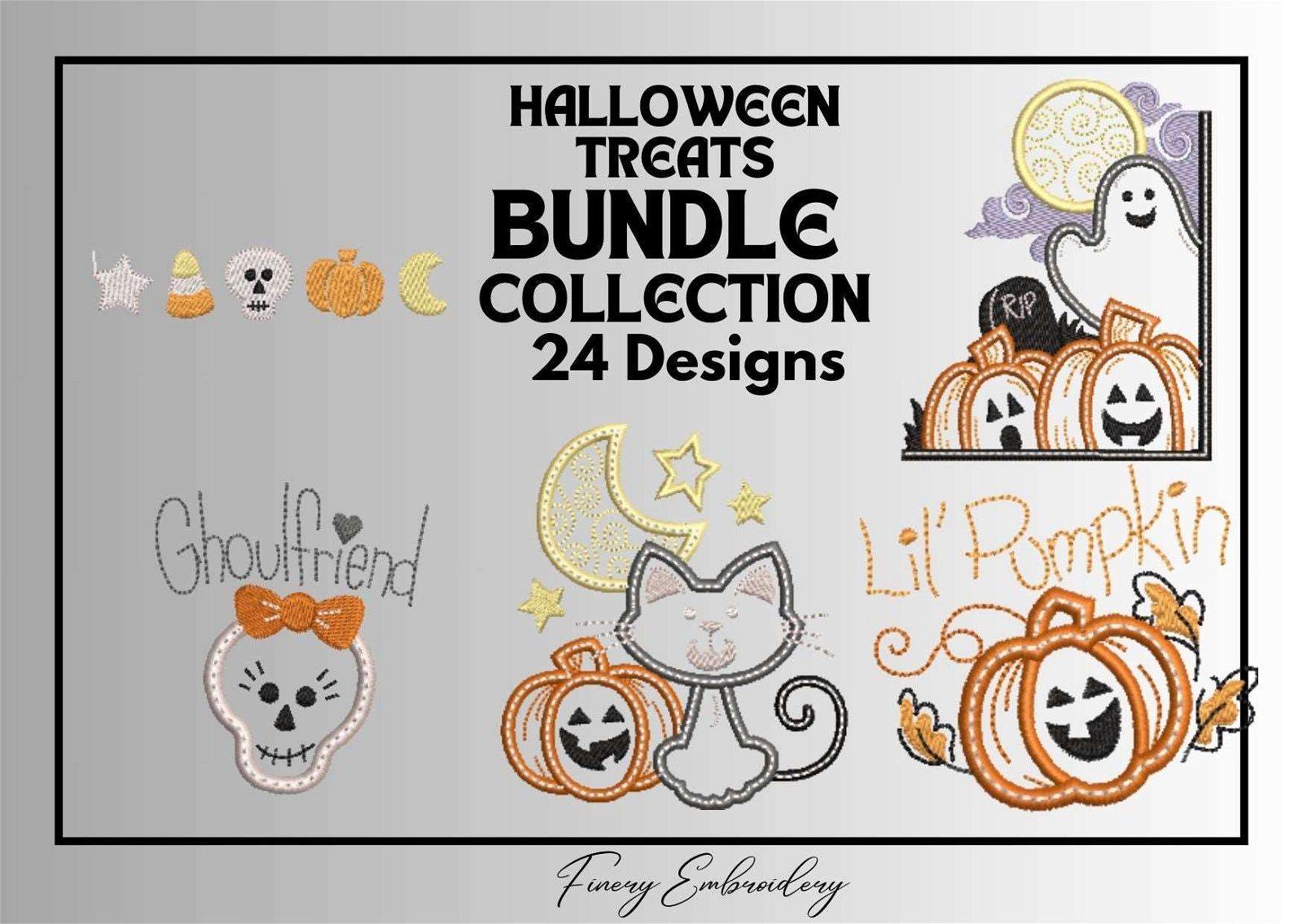 Halloween Treats Bundle - 24 Embroidery Designs - FineryEmbroidery