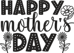 Happy-mothers-day- Mom Embroidery Design - FineryEmbroidery