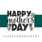 Happy-mothers-day- Mom Embroidery Design - FineryEmbroidery