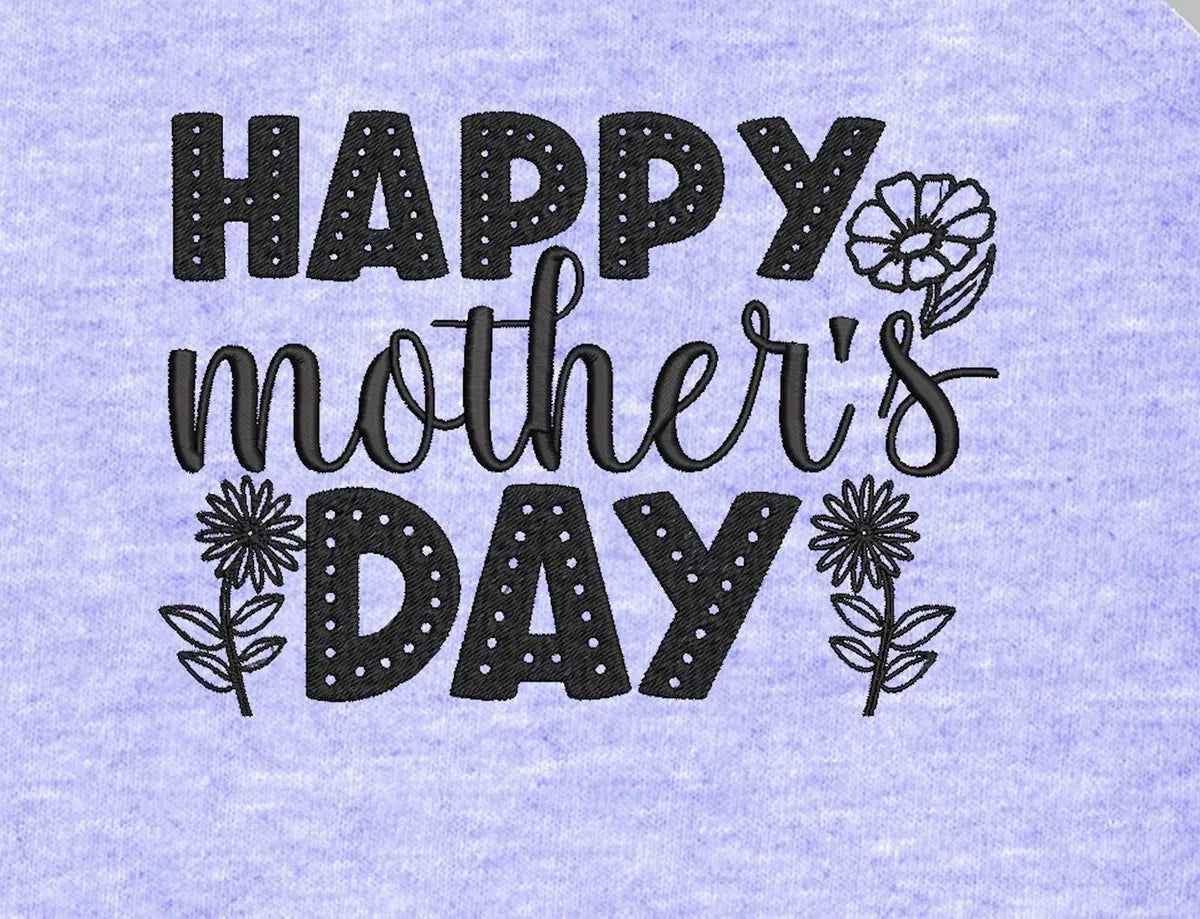 Happy-mothers-day- Mom Embroidery Design