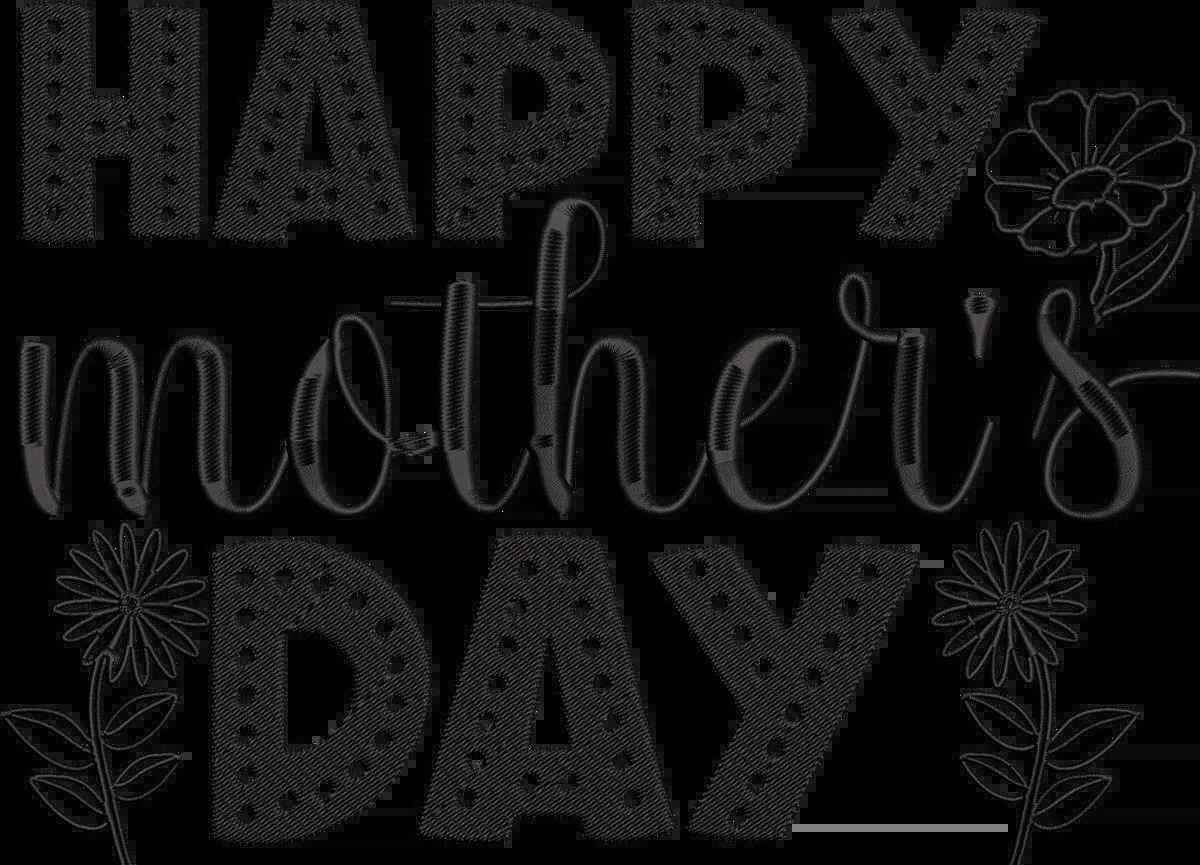 Happy-mothers-day- Mom Embroidery Design