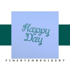 Happy Day Embroidery alphabet Font Set