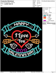 Happy Valentine’s Day Embroidery Design - FineryEmbroidery