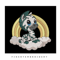 Happy Zebra Embroidery  - Embroidery Designs - FineryEmbroidery