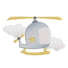 Helicopter Embroidery Design | FineryEmbroidery - FineryEmbroidery