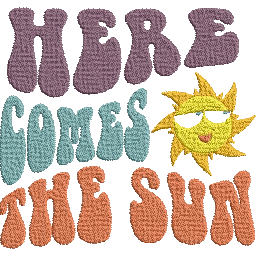 Here-Comes-the-Sun-Summertime - Embroidery Design - FineryEmbroidery