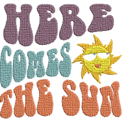 Here-Comes-the-Sun-Summertime - Embroidery Design - FineryEmbroidery