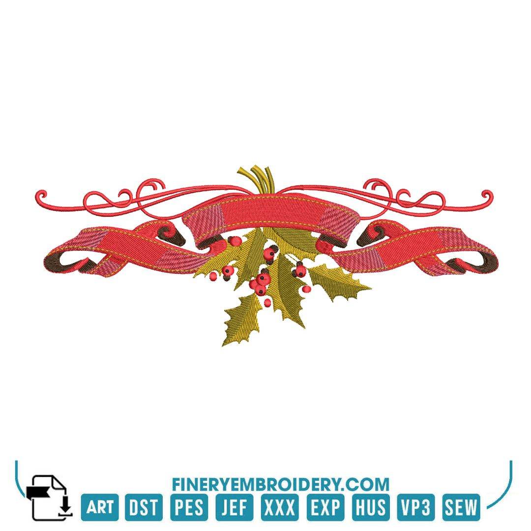 Holiday Decorations Embroidery Design Pack – 12 Festive designs - 3 Sizes - FineryEmbroidery