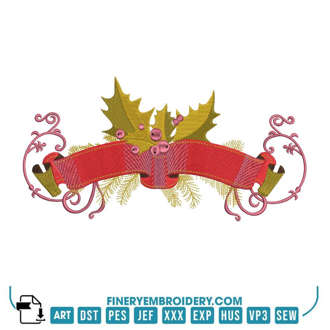 Holiday Decorations Embroidery Design Pack – 12 Festive designs - 3 Sizes - FineryEmbroidery