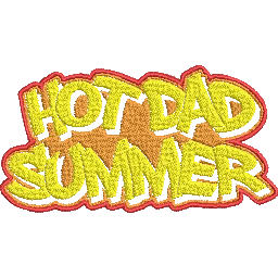 Hot-Dad-Summer-Summertime-Vacation - Embroidery Design - FineryEmbroidery