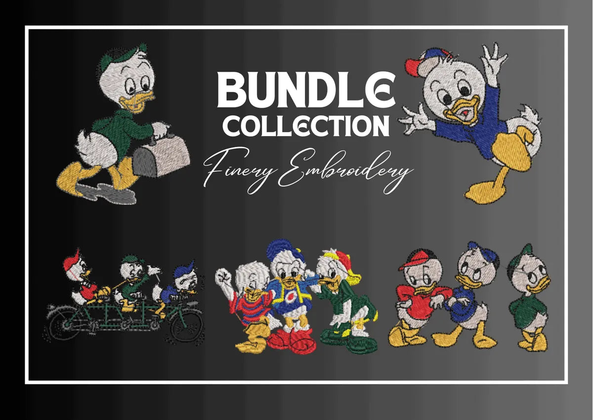 Huey, Dewey and Louie - Pack of 26 Designs - Embroidery Design FineryEmbroidery