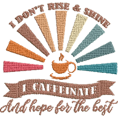 I-Caffeinate - Embroidery Design - FineryEmbroidery