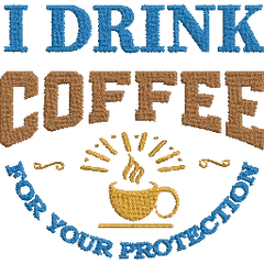 I-Drink-Coffee - Embroidery Design - FineryEmbroidery