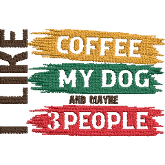 I-Like-Coffee-My-Dog - Embroidery Design - FineryEmbroidery