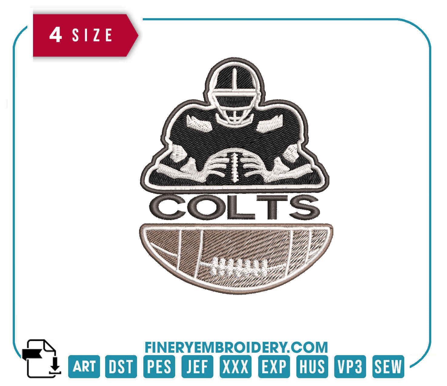 Indianapolis Colts Team Player : Embroidery Design - FineryEmbroidery