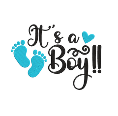 It's a Boy - Embroidery Design - FineryEmbroidery