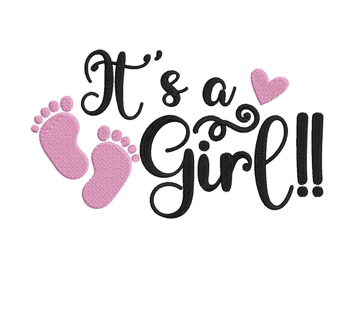 It's a Girl - Embroidery Design - FineryEmbroidery