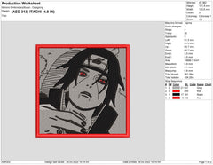 Itachi Embroidery Design - FineryEmbroidery