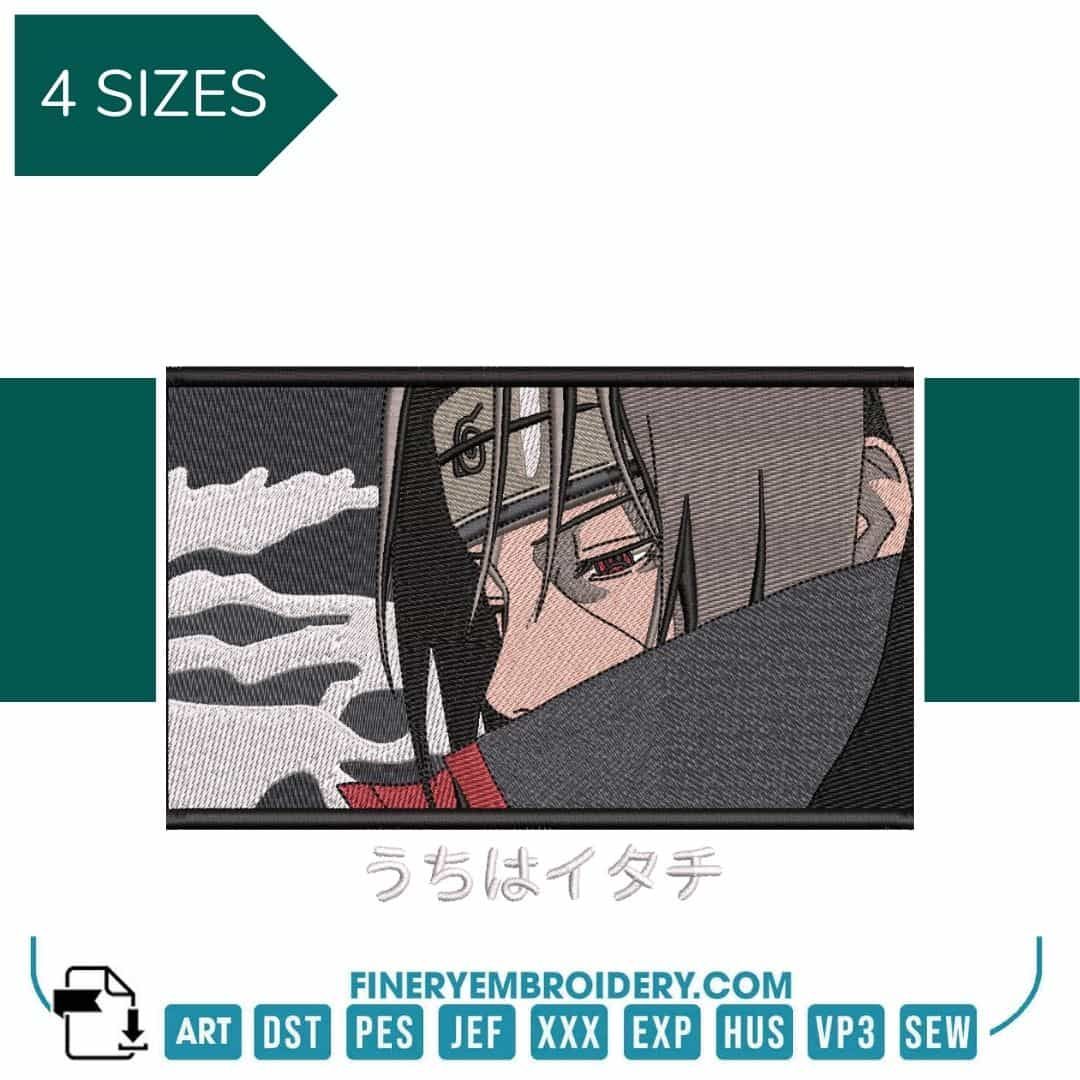 Itachi Naruto Rectangle- Animé  - Embroidery Design - FineryEmbroidery