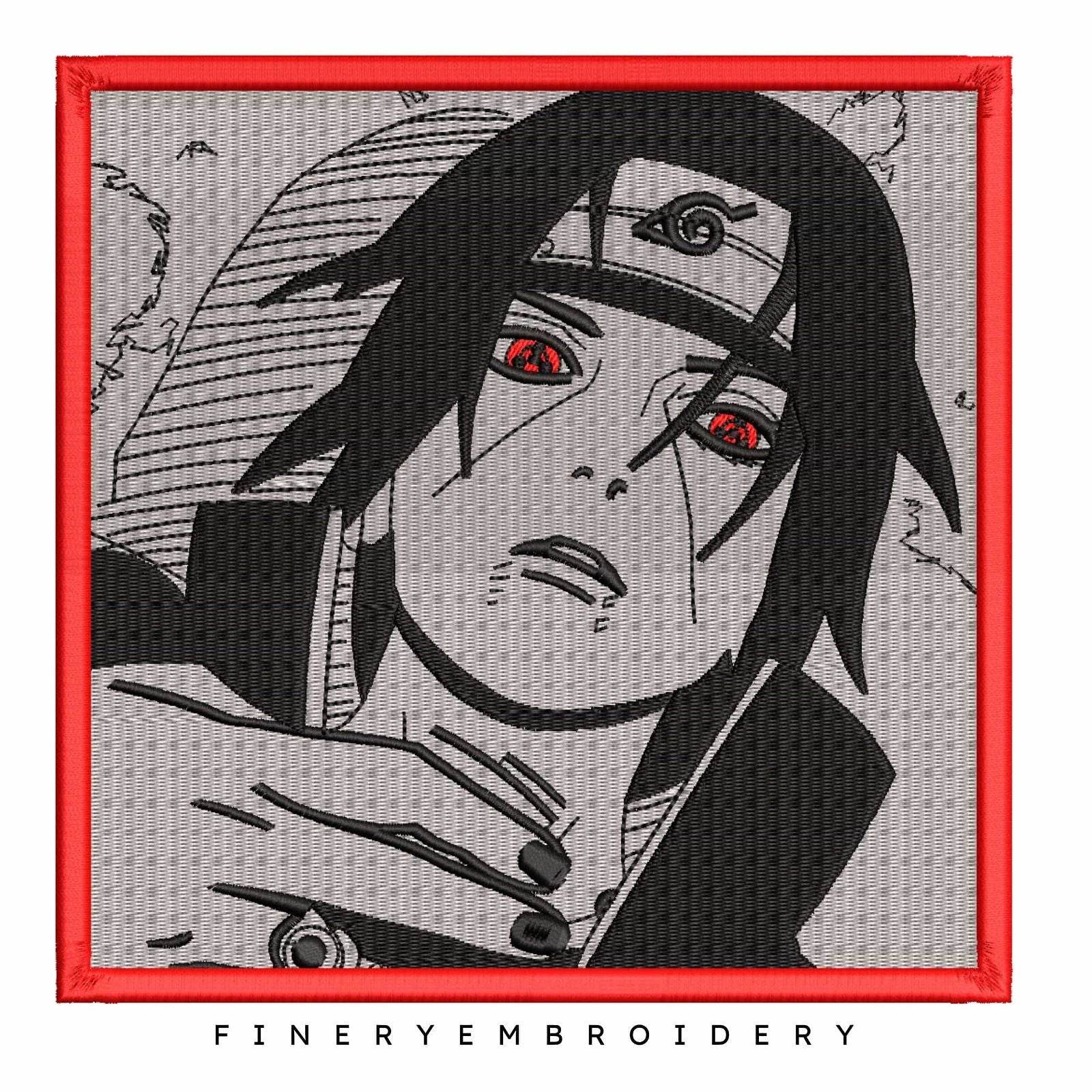 Itachi red-eyed Naruto - Animé  - Embroidery Design - FineryEmbroidery