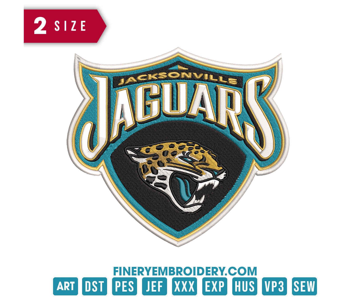 Jacksonville Jaguar 2 : Embroidery Design - FineryEmbroidery